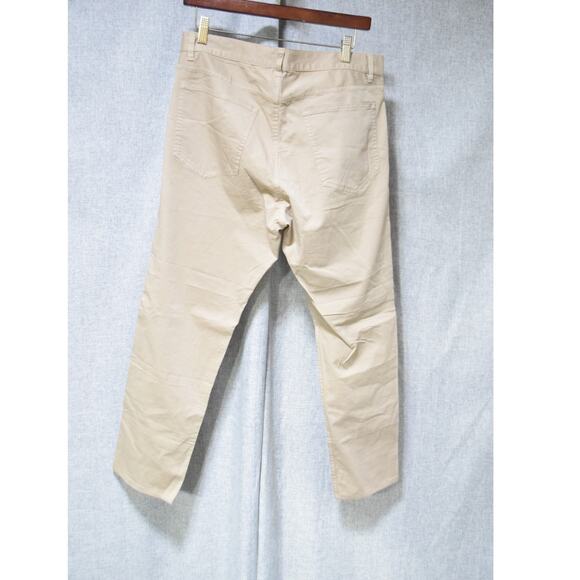 Theory Khaki Cotton Sateen Cropped Pants – Size 33 - Picture 3 of 3